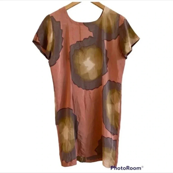 Mosswear Hand Painted Silk Dress - Picture 1 of 5